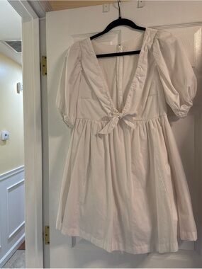 knee length dresses for ladies Frances Mini Dress - Black Linen main image 1
